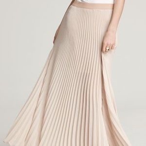 BCBGMAXAZRIA Sunburst Pleated Maxi Skirt